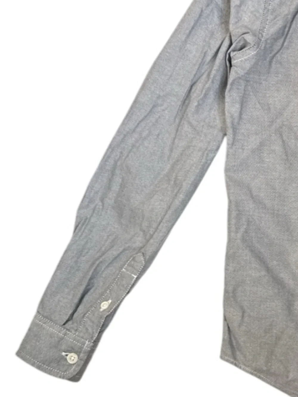The Children’s Place Boys Gray Oxford Button Down Shirt Size Large 100% Cotton
